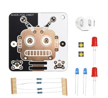 Robot mrugające OCZKA nauka lutowania diody Led