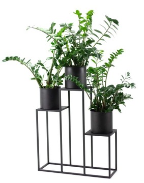 Kwietnik Metalowy Stojak 80cm czarny LOFT