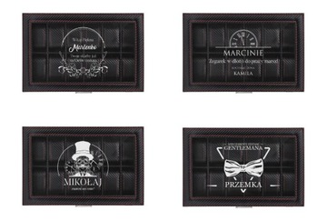 KARBONOWA SZKATUŁKA NA ZEGARKI PREZENT NA URODZINY