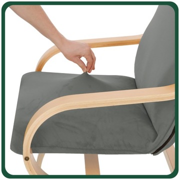 ЧЕХОЛ ДЛЯ СТУЛА FINKA СЕРЫЙ ЭЛАСТИЧНЫЙ ПЛОТНЫЙ ВЕЛУР ПРЕМИУМ