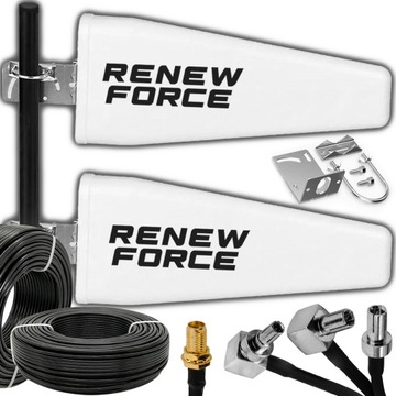 2x ANTENA ZEWNĘTRZNA DO ROUTERA INTERNETU DUAL 3G 4G 5G LTE ZTE HUAWEI 10m