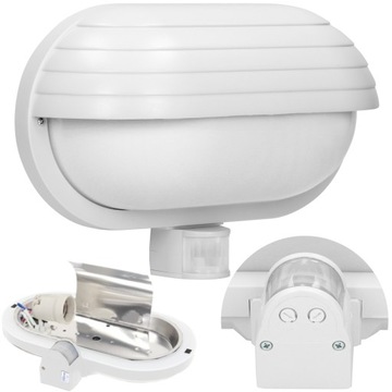 LAMPA ZEWNĘTRZNA ELEWACYJNA Z CZUJNKIEM RUCHU E27