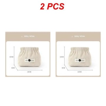 1/2/5PCS Corduroy Elastic Storage Bag Handbags For Women Mini Makeup Bag