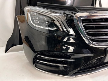 MERCEDES W222 AMG FACELIFT PŘEDNÍ NÁRAZNÍK PAS SVĚTLA KAPOTA