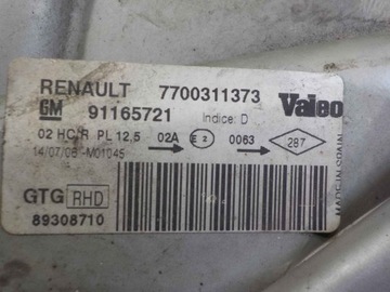 OPEL VIVARO A I 06R SVĚTLO LEVÝ PŘEDNÍ 7700311373 91165721