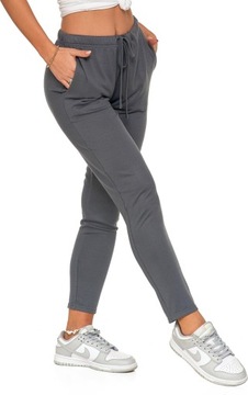 SPODNIE DRESOWE DAMSKIE SPORTOWE Z KIESZENIAMI KLASYCZNE DRESY MORAJ XXL