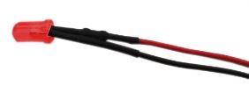 DIODA LED 12V czerwona z przewodem