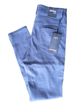 Spodnie damskie Goodies kolor niebieski Rurki 46