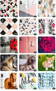 Чехол-кошелек ФОТОЧЕХОЛ С МАГНИТНЫМИ УЗОРАМИ + СТЕКЛО для Samsung Galaxy A52 / A52 5G