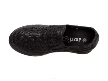 Czarne półbuty damskie sneakersy Jezzi Asa82-8 r38
