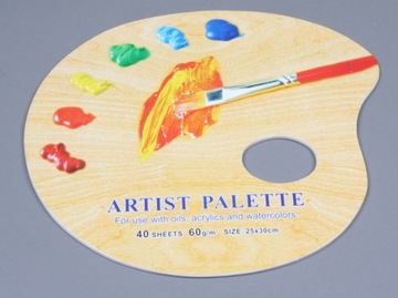 Paleta papierowa zrywalna owalna 40 arkuszy
