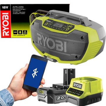 RYOBI RADIO STEREO BLUETOOTH 18V SYSTEM ONE+ FM BEZ AKUMULATORA R18RH-0