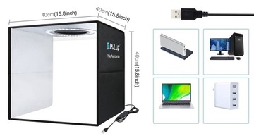 PULUZ PU5040 БЕЗТЕННАЯ ТЕНТА 40x40см LED 5500K