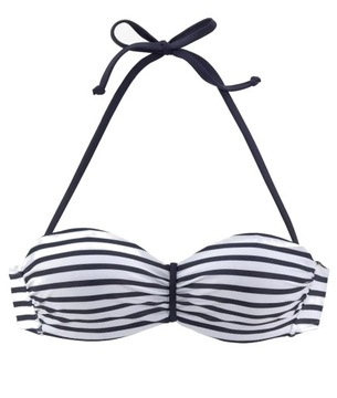 VENICE BEACH BIKINI W PASKI WHITE/NAVY 42B GÓRA