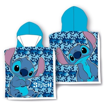 Poncho kąpielowe ręcznik kąpielowy STITCH z kapturem 50 x 50 cm