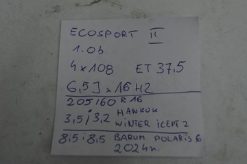 ALU RÁFKY KOLA 205/60R16 16'' FORD ECOSPORT II MK2 ST -LINE FACELIFT