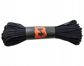 Linka PARACORD 550 BADGER 30m BLACK spadochronowa