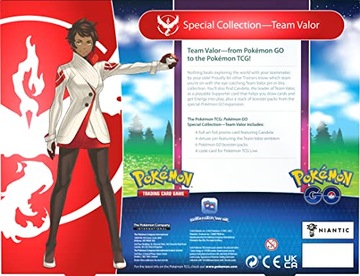 Pokémon TCG: GO, специальная коллекция — Team Valor (1 фольгированная промо-карта, 1 Deluxe