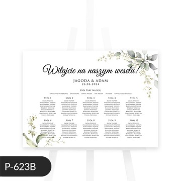 Свадебный плакат, план стола из эвкалипта | 50х70 см