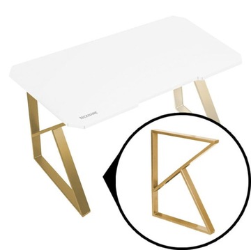 Stelaż nogi do biurka gamingowego Złoty mat H73cm