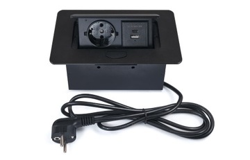 РОЗЕТКА, СКРЫТАЯ В СТОЛЕШНИЦУ 1 РОЗЕТКА ПИТАНИЯ 1 USB-C 1 USB-A