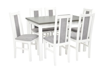 ZESTAW stół 80x120/150 i 6 krzeseł DREWNO salon