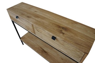 ЛОФТ-КОНСОЛЬ С ЯЩИКАМИ ПОЛКА МАССИВ ДУБА 120 СМ