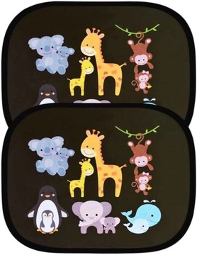 OSŁONKI PRZECIWSŁONECZNE AUTA SAMOCHODOWE CZARNE 2 SZT