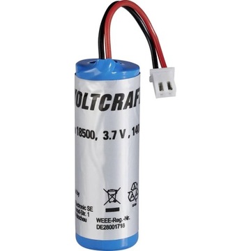 Akumulator litowo-jonowy VOLTCRAFT 18500, 3,7 V, 1400 mAh