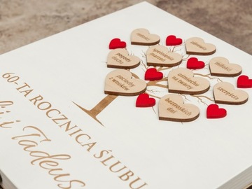 подарок ЮБИЛЕЙ СВАДЬБЫ юбилейный чайный сервиз ДЕРЕВО с гравировкой имени