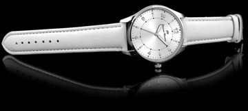 Klasyczny Oryginalny Zegarek damski brąz biały