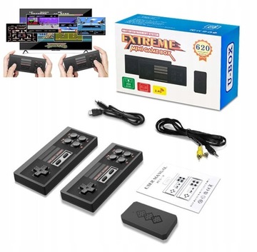 BEZPRZEWODOWA KONSOLA RETRO 620 GIER HDMI 2 PADY
