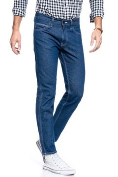 Męskie spodnie jeansowe dopasowane Lee RIDER W33 L34
