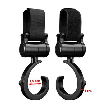 Крючки для сумки-шоппера в коляску, 2 шт, ПРОЧНАЯ РУЧКА-ВЕЛКРО