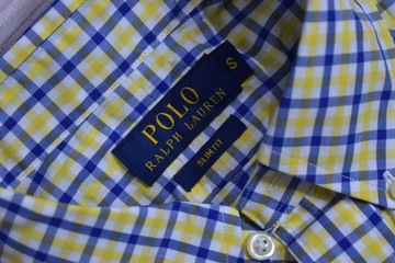 RALPH LAUREN Koszula w Kratkę Stretch Slim Fit / S