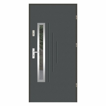 Ciepłe drzwi wejściowe G 85 INOX BEZRAMKOWY LUX90