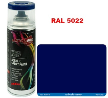RAL 5022 LAKIER AKRYL SPRAY niebieski POŁYSK 1233