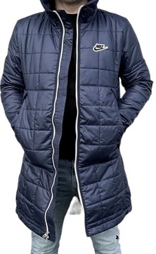Kurtka Męska Zimowa Płaszcz Pikowany Granatowy Nike DV2932-410 r. XS