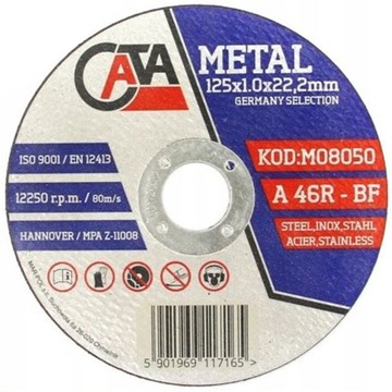 TARCZE TARCZA 125 X 1,0MM DO CIĘCIA METALU STALI