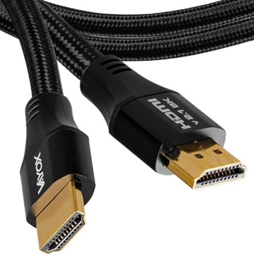Kabel HDMI 2.1 8K 1,5m przewód w oplocie High Speed 4K UHD