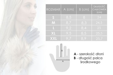 SKÓRZANE RĘKAWICZKI DAMSKIE OCIEPLANE SKÓRA L