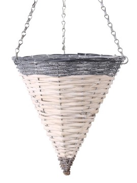 ПЛЕТЕНАЯ ПОДВЕСНАЯ КОРЗИНА ДЛЯ ЦВЕТОВ 28х28х32/68 см