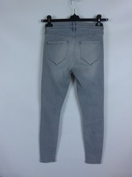 River Island szare spodnie jeans dziury / 36