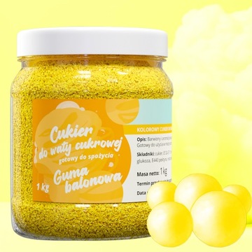 Цветной САХАР ДЛЯ ПЛАТАЮЩИХ КОНФЕТ 1кг BALLOOTH GUM