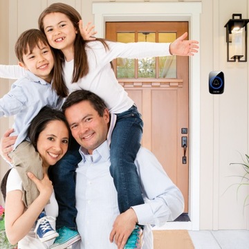 ДВЕРНОЙ ЗВОНОК, ВОРОТА, БЕСПРОВОДНОЙ, Водонепроницаемый IP44, до 300м, 110дБ