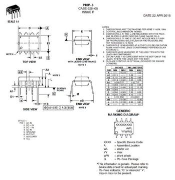 MC1455P1 Интегральная схема таймера DIP8 NE555P MC1455