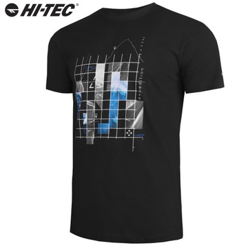 Koszulka Męska RODEN HI-TEC T-Shirt Bawełniana Podkoszulek Czarna M