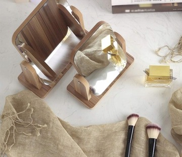 Прямоугольное деревянное косметическое зеркало L7BR