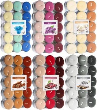 ŚWIECZKI ZAPACHOWE PODGRZEWACZE ŚWIECA TEALIGHT 180 SZT ŚWIECE ZESTAW ŚWIEC