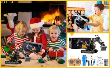 KOPARKA ZDALNIE STEROWANA BŁYSK OBRÓT O 360° WYSOKA JAKOŚĆ 1200 MAH